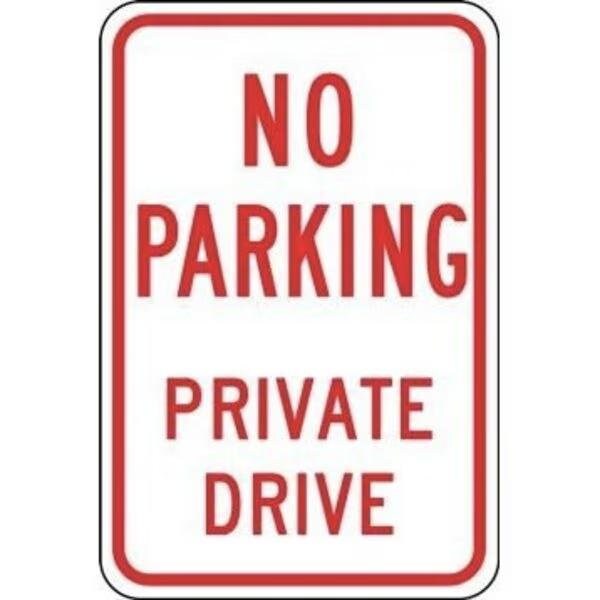 Accuform NO PARKING TRAFFIC SIGN PRIVATE FRP319RA FRP319RA - main